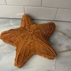 Tommy Bahama Raffia Woven Wicker Crossbody Bag Starfish Purse NWT